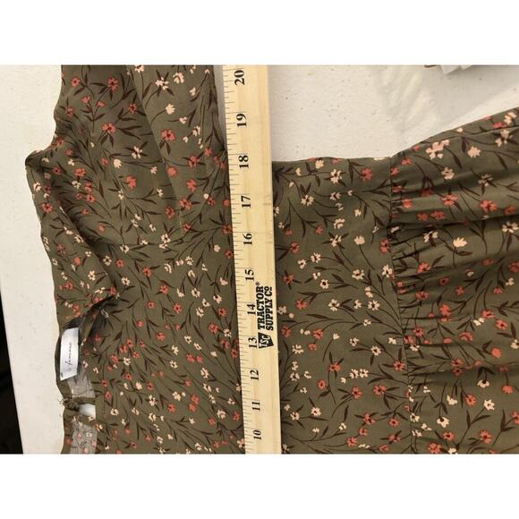 Ces Femme Green and Floral Dress M - Picture 6 of 7